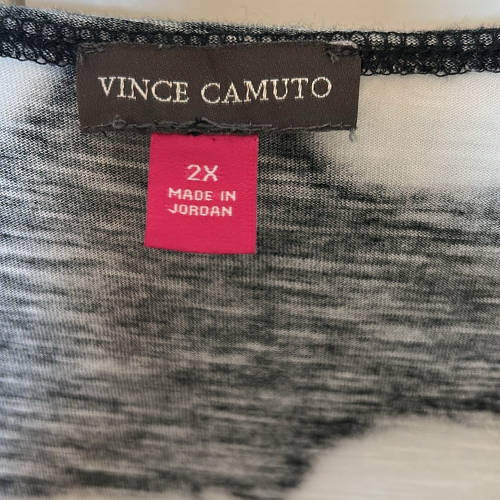 Vince Camuto Black and White Sheath Maxi Dress - Picture 2 of 4